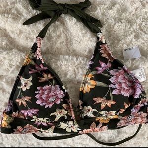 Cute Floral Bikini swim Top medium